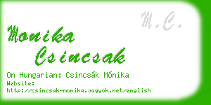 monika csincsak business card